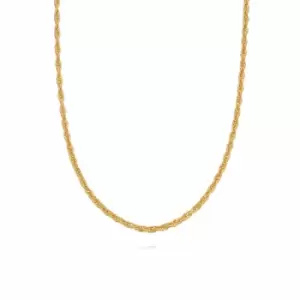 Daisy London Jewellery 18ct Gold Plated Sterling Silver Isla Rope Necklace 18ct Gold Plate