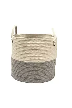 Cotton Rope Woven Collapsible Storage Laundry Basket Small 28x28x32 cm