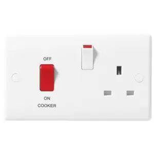 BG Nexus White Double Cooker Switch / Socket 45A - 871
