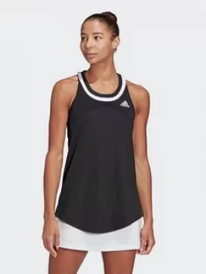 adidas Club Tennis Tank Top, Black/White, Size S, Women