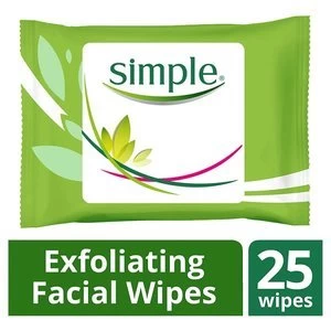 Simple Kind To Skin Exfoliating Facial Wipes 25s