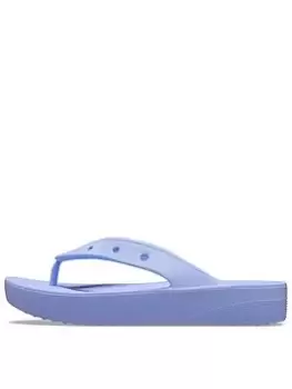Crocs Classic Crocs Platform Flip - Moon Jelly, Purple, Size 5, Women