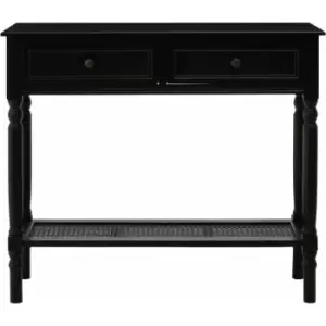 Heritage 2 Drawer Black Finish Console Table - Premier Housewares