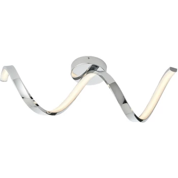 Endon Collection Lighting - Endon Astral Modern Integrated LED Bathroom Semi Flush Light Chrome, Warm White, IP44