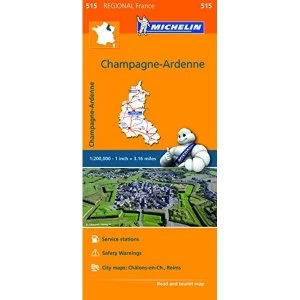 Champagne-Ardenne - Michelin Regional Map 515 Map Sheet map 2016