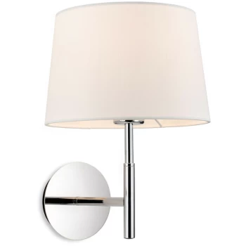 Firstlight - Seymour Classic Switched Wall Lamp Chrome with Cream Shade