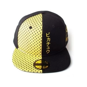 Pokemon - Block Pikachu Unisex Snapback Baseball Cap - Black/Yellow