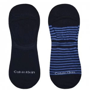 Calvin Klein 2 Pack Invisible Socks Mens - Navy