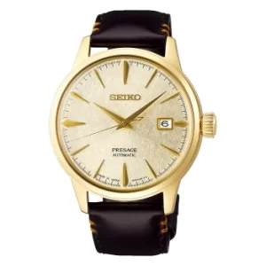 PRE-ORDER Seiko Presage Automatic White Dial Brown Leather Strap Mens Watch SRPH78j1 (Available from January 2022)