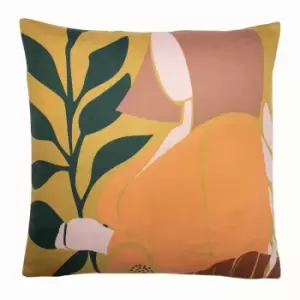 Alma Botanical Cushion Multicolour, Multicolour / 50 x 50cm / Polyester Filled