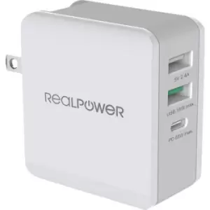 RealPower DeskCharge-65 306837 USB charger Mains socket 3 x USB