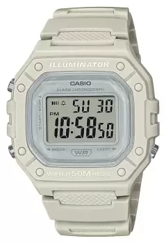 Casio W-218HC-8AVEF Collection Cream Resin Strap Digital Watch