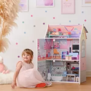 Olivia's Little World - Glasshouse Kids 12' Doll House & 10 Accessories for 3.5' Dolls Multi TD-12518D