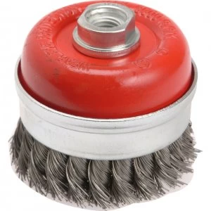 Faithfull Twisted Knot Wire Cup Brush 65mm M10 x 1.5 Thread