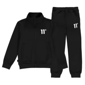 11 Degrees Poly Zip Track Suit - Black