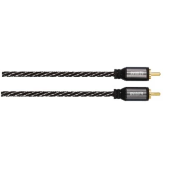 Avinity RCA Connecting Cable, 2 RCA plugs - 2 RCA plugs, 1.5 m Black/Silver