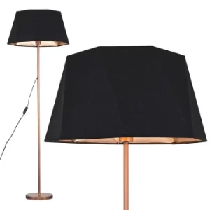 Charlie Copper Floor Lamp with Toke Shade