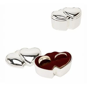 Sophia Silverplated Entwined Hearts Ring Box