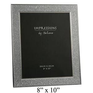 8" x 10" - Impressions Silver Colour Glitter Photo Frame
