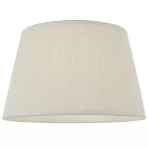 14" Elegant Round Tapered Drum Lamp Shade Off White Gathered Pleated Silk Cover