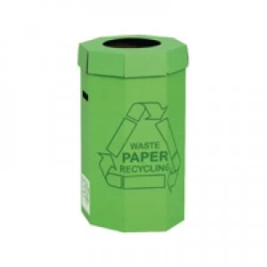 Acorn Green Cardboard Recycling Bin 60 Litre Pack of 5 402565