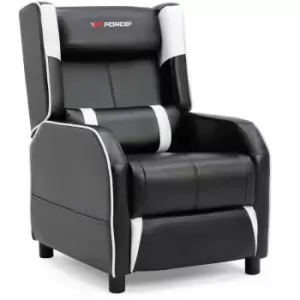 Gtforce - ranger x faux leather gaming seat recliner armchair sofa reclining cinema chair white - White