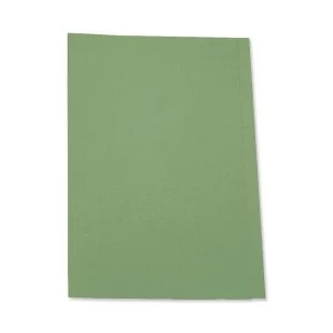5 Star A4 Square Cut Folder Recycled Pre-punched 250gsm Green Pack of 100