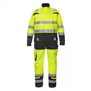 Hydrowear Hove High Visibility Two Tone Coverall Saturnyellow Black