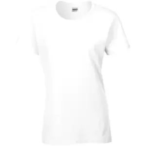 Gildan Ladies/Womens Heavy Cotton Missy Fit Short Sleeve T-Shirt (XL) (White)