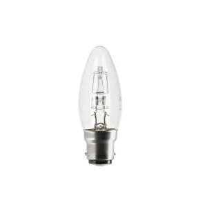 Tungsram 20W Decor HALO Candle B22 Halogen Bulb Dimmable 235lm EEC D