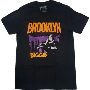 Biggie Smalls - Brooklyn Orange Unisex X-Large T-Shirt - Black