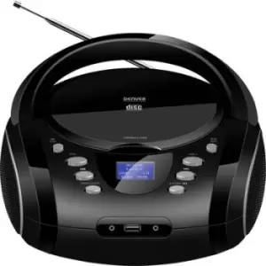 Denver TDB-10 Radio CD player FM, DAB+ CD, Bluetooth, AUX Alarm clock Black