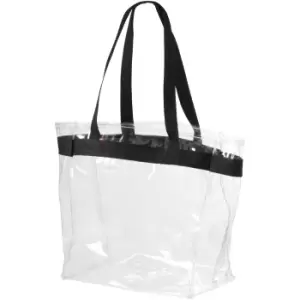 Bullet Hampton Tote (Pack Of 2) (30.5 x 15.2 x 30.5 cm) (Transparent Clear/Solid Black)