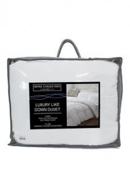Hotel Collection Luxury Like Down 100% Cotton Cover 4.5 Tog Duvet