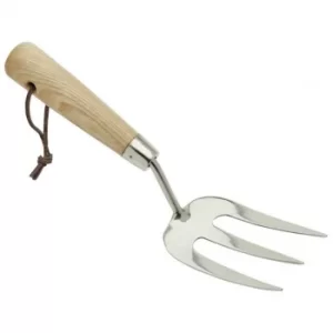 Draper Heritage Stainless Steel Hand Weeding Fork with Ash Handle