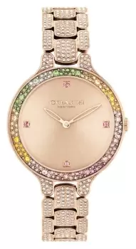 Coach 14504166 Womens Chelsea Rose Gold Dial Rainbow Watch