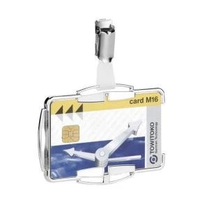 Durable Card Holder RFID Secure Silver Pack of 10 890123