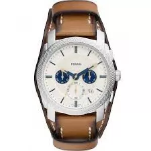 Fossil Men Machine Chronograph Tan Eco Leather Watch