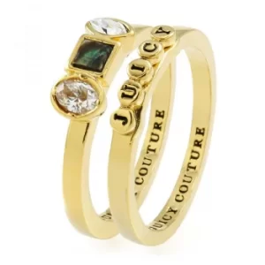 Ladies Juicy Couture Gold Plated Semi-Precious Juicy Ring Set