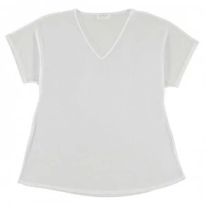Golddigga Mesh Cover Up T Shirt Ladies - White