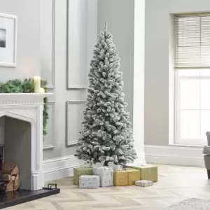 Kaemingk Everlands - The Winter Workshop - 6ft / 180cm Snowy Balsam Fir Artificial Christmas Tree - pvc Needles with 664 Hand Crafted Frosted Finish