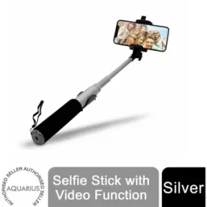 Selfie Stick with Video Function - Silver - Aquarius