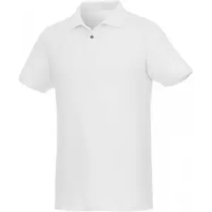 Elevate Mens Beryl Short Sleeve Organic Polo Shirt (XL) (White)