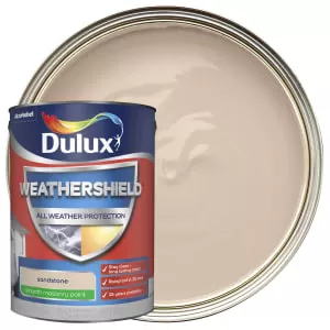 Dulux Weathershield All Weather Protection Sandstone Smooth Masonry Paint 5L