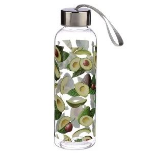 Avocado 500ml Reusable Plastic Water Bottle with Metallic Lid