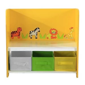 Charles Bentley Kids Jungle Safari Storage Unit with 3 Boxes