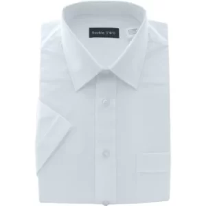 Mens 15.5IN Short Sleeve White Classic Shirt