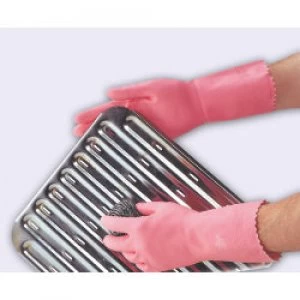 Polyco Gloves Gauntlet Rubber Size 8 Pink