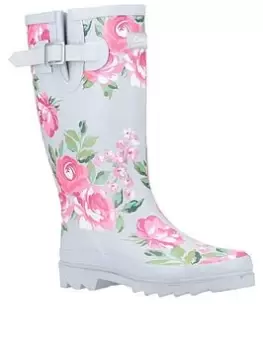 Cotswold Blossom Wellington Boots - Multi, Size 7, Women
