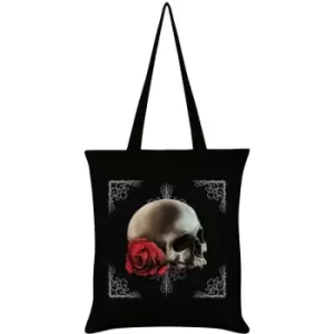 Grindstore Cranial Rose Tote Bag (One Size) (Black) - Black